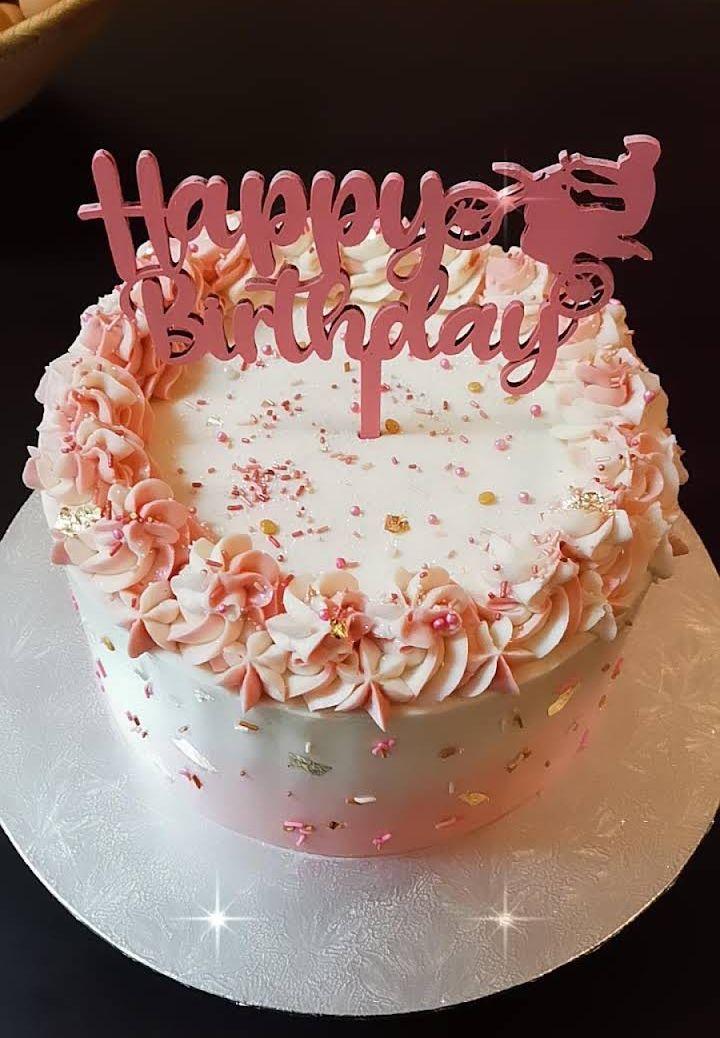Pink birthday cake